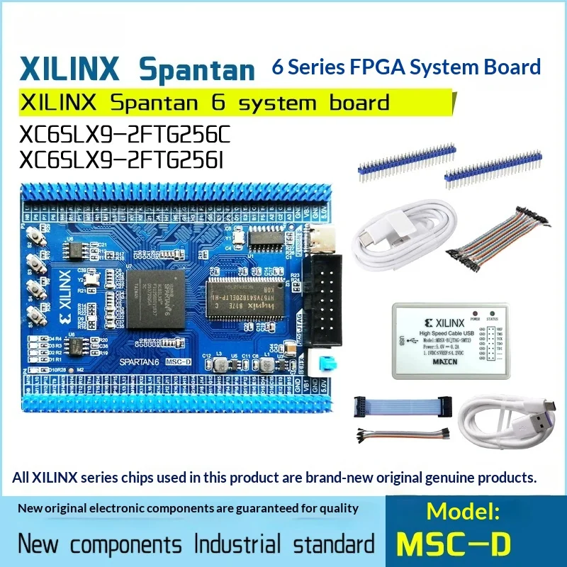xilinx spartan6 xc6slx9-2ftg256c fpga core board system board differential wiring adjustable voltage development module