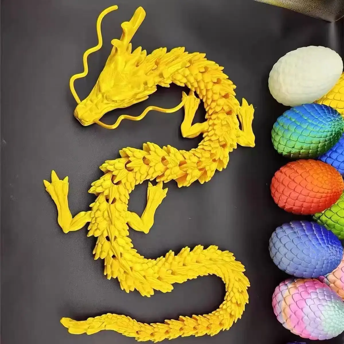 

Extra Large 110cm 3D Printed Dragon Model Creative Joint Movable Desktop Figurer Kids Adult Xmas New Year Gift Cosplay Accessory