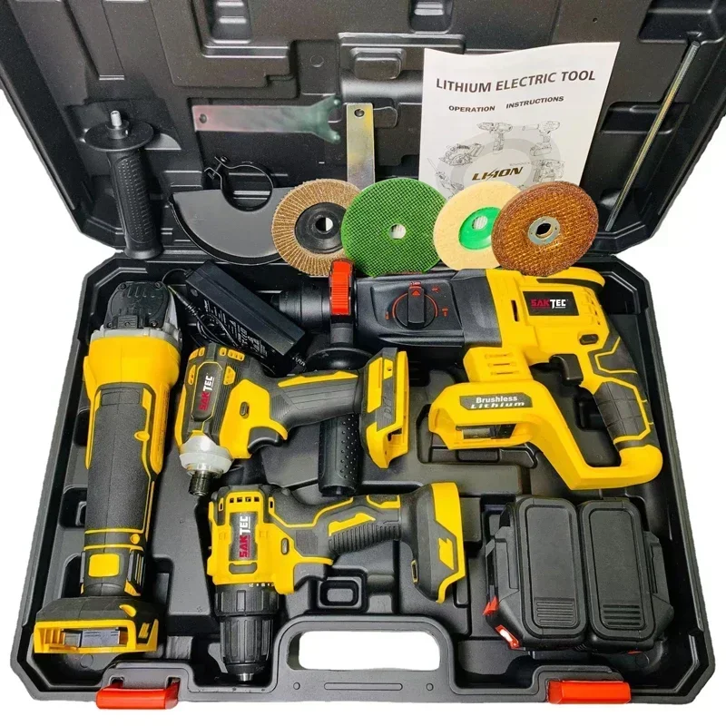 Saktec Factory 21v portable electric cordless pulse brushless screwdriver 18V compact wireless impact drill Lithium Battery kit - Image 3