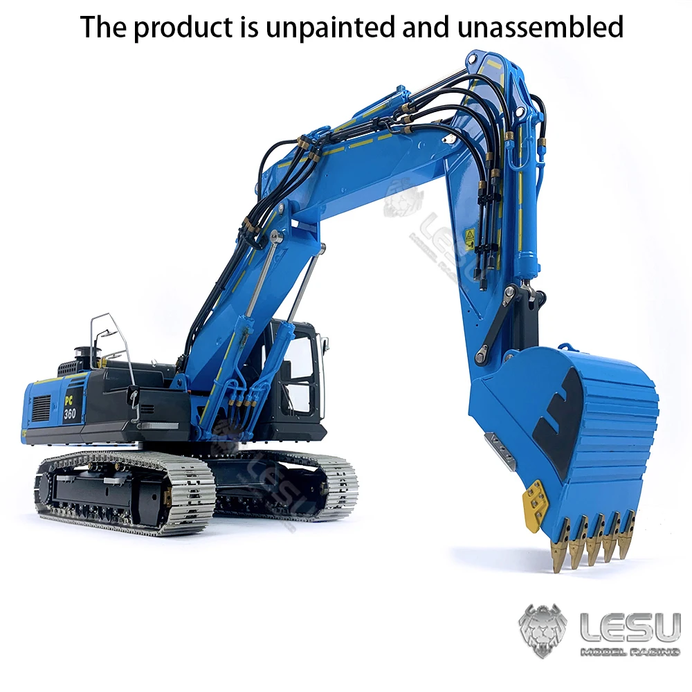 LESU 1/14 RC KIT PC360 Hydraulic Excavator For 3 Arms Electric Digger Unpainted Unassembled Toys for Boy