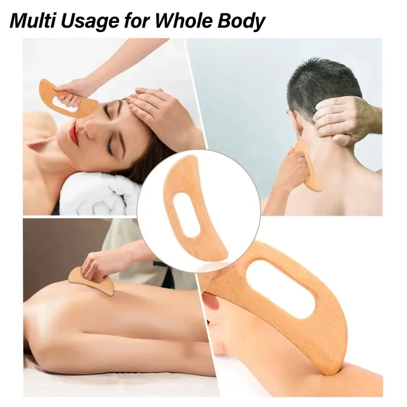Wooden Cellulite Massager Body Guasha Tool Lymphatic Drainage Massager Muscle Scraper Back Massage Tool Relieve Muscle Fatigue