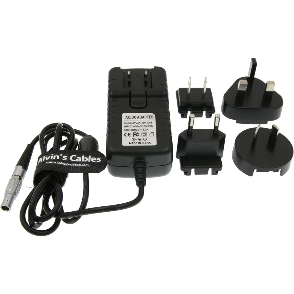 

Alvin's Cables 2 Pin Male to Universal AC with UK EU AU US Plugs Cable for Z CAM E2 Flagship Teradek Cube Hollyland Cosmo 600