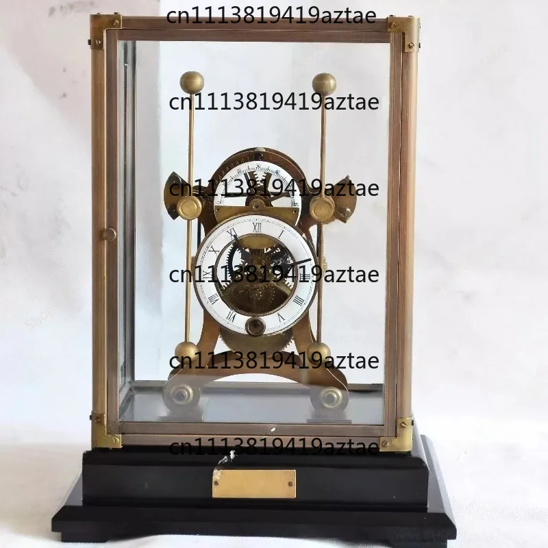 Vintage Classic Pendulum Table Clock, Elegant Aesthetic Desktop Clock for Bedroom Living Room Decor