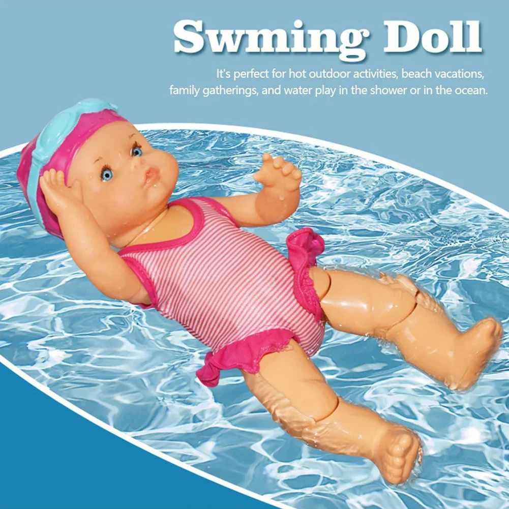 Water Baby Doll Waterproof Kids Bathroom Bath Toy with Movable Joint and Detachable Suit for Girls Birthday Gift for Kids