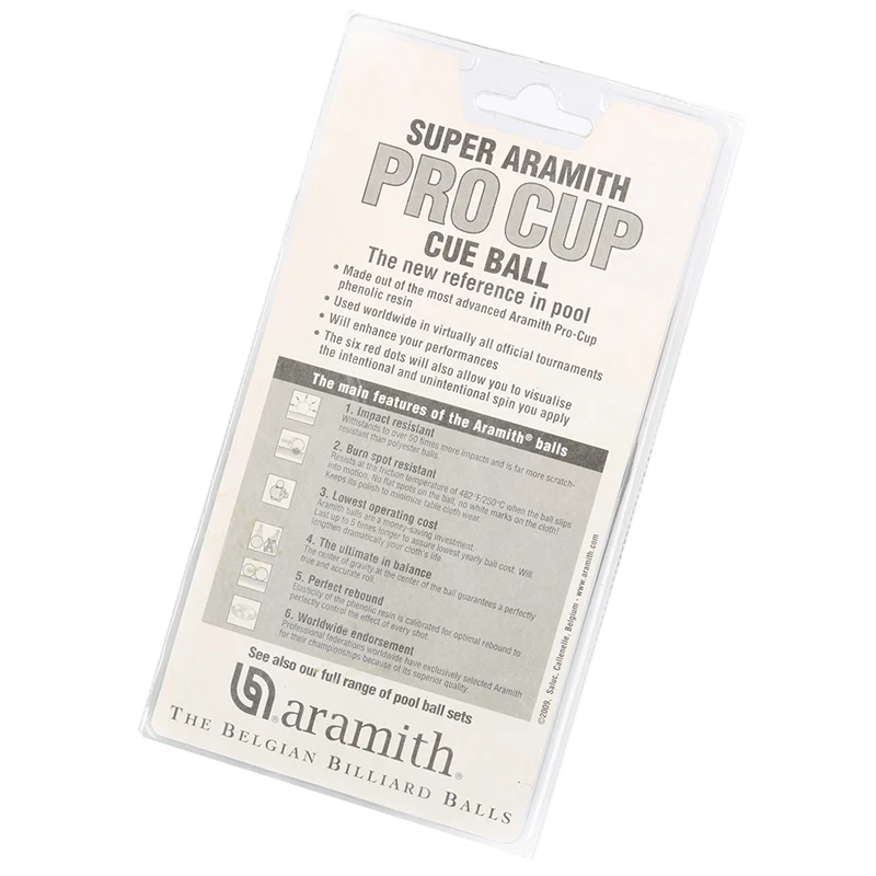 كرة بلياردو/بول بحجم تنظيم 2-1/4 بوصة: كرة سوبر برو مع 6 نقاط حمراء