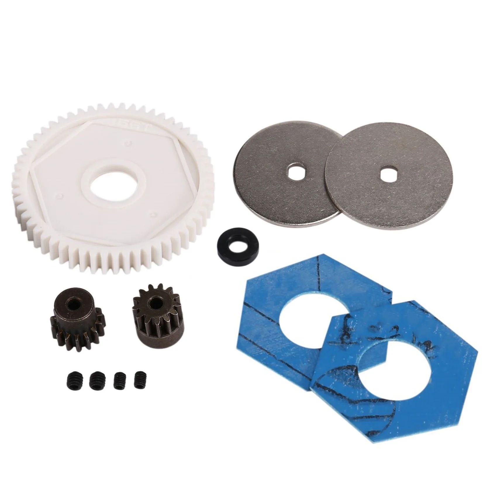 Gearbox 54T Spur Gear 13T & 15T Motor Gear for Axial SCX10 II 90046 90047 1/10 RC Crawler Car Upgrade Parts,White