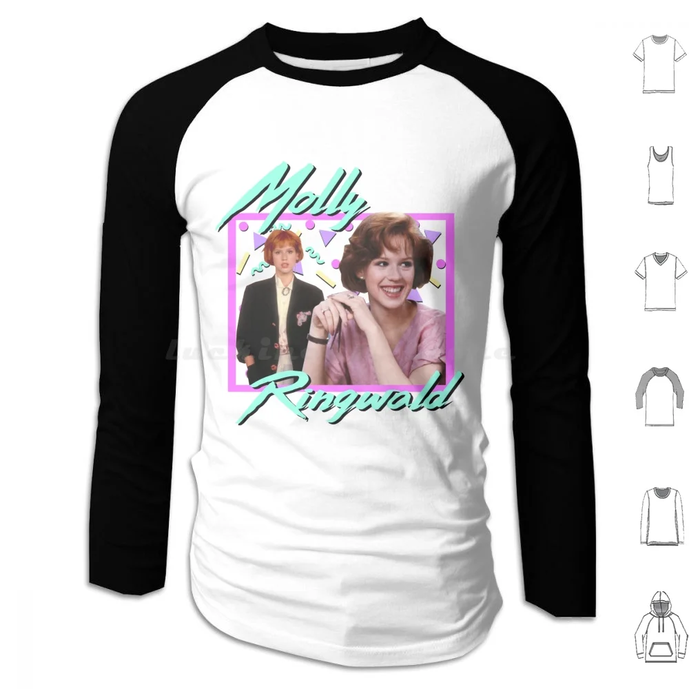 80s Molly Ringwald Hoodies Long Sleeve Molly Ringwald 80s 1980s Movie Movies Vintage Retro The Breakfast Club Pretty In