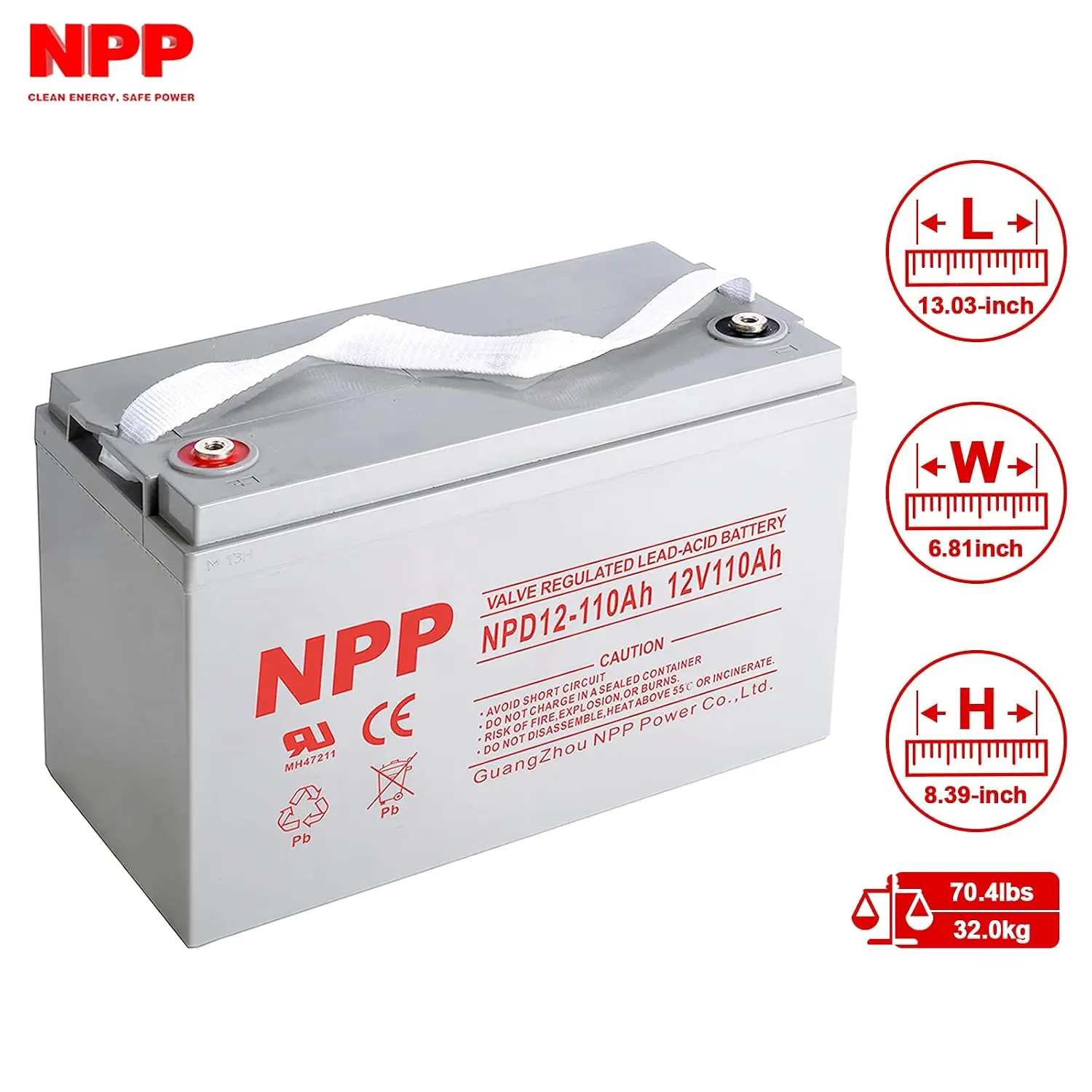 12V 110Ah AGM Deep Cycle Battery Group 31 800A Surge for RV Solar Marine Cabin Backup & Inverter, Customized