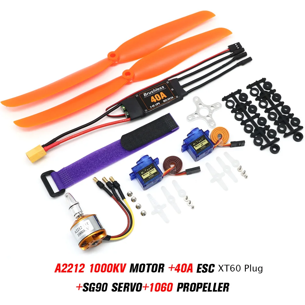 A2212 2212 2200KV 1400KV 1000KV Borstelloze Motor 30A 40A/40A BLheli ESC SG90 9G Micro Servo voor RC Vaste Vleugel Vliegtuig Helikopter