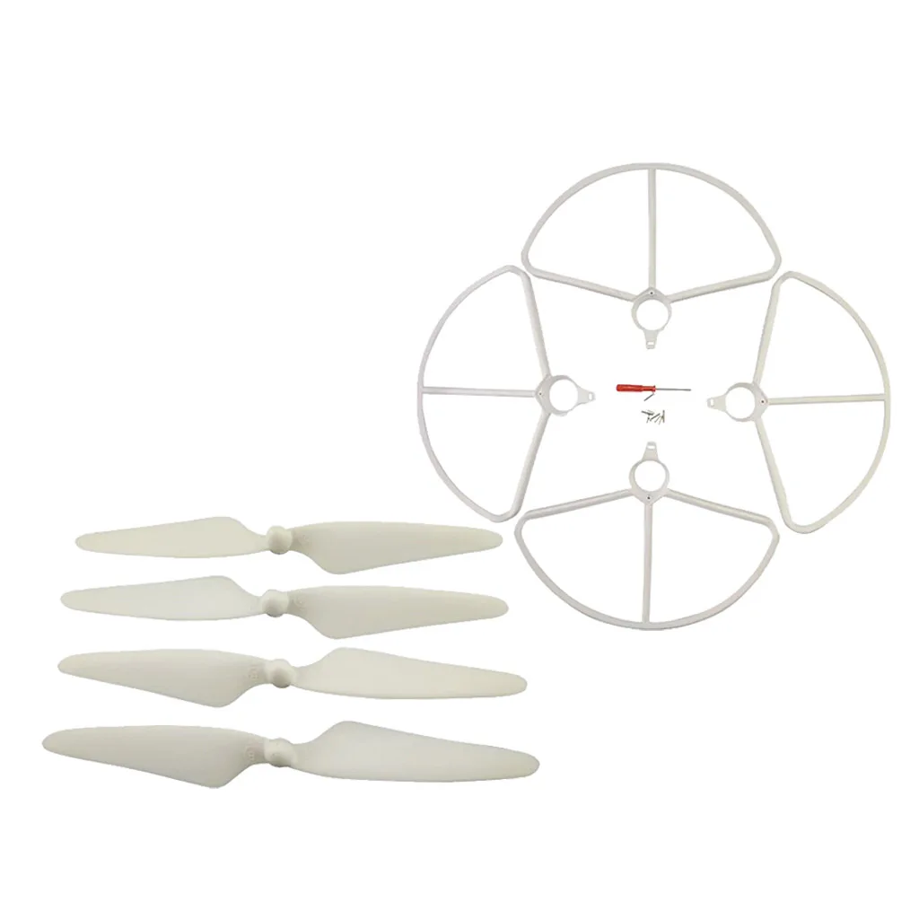 Hélices de Plástico HS700 y Cubierta de Protección Contra Colisiones, Componentes de Cuatro Ejes para Drones, Repuestos para Aeronaves Holy Stone HS700