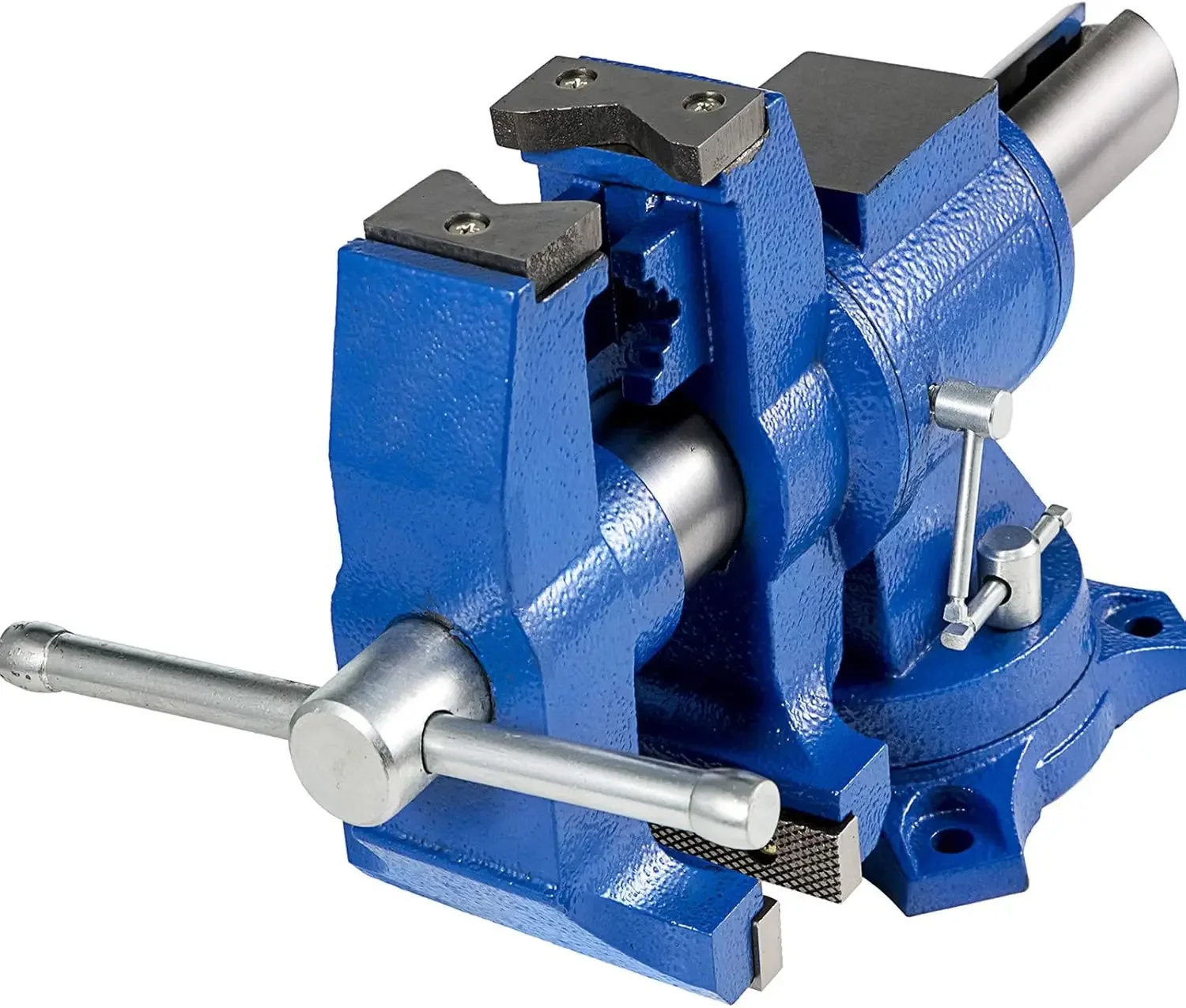 

6" Heavy Duty Bench Vise, Double Swivel Rotating Vise Head/Body Rotates 360°,Pipe Vise Bench Vices 30Kn Clamping Force,