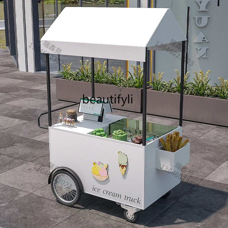 

A50 Ice cream stall truck Mobile selling desktop ice cream, stall commercial snack truck