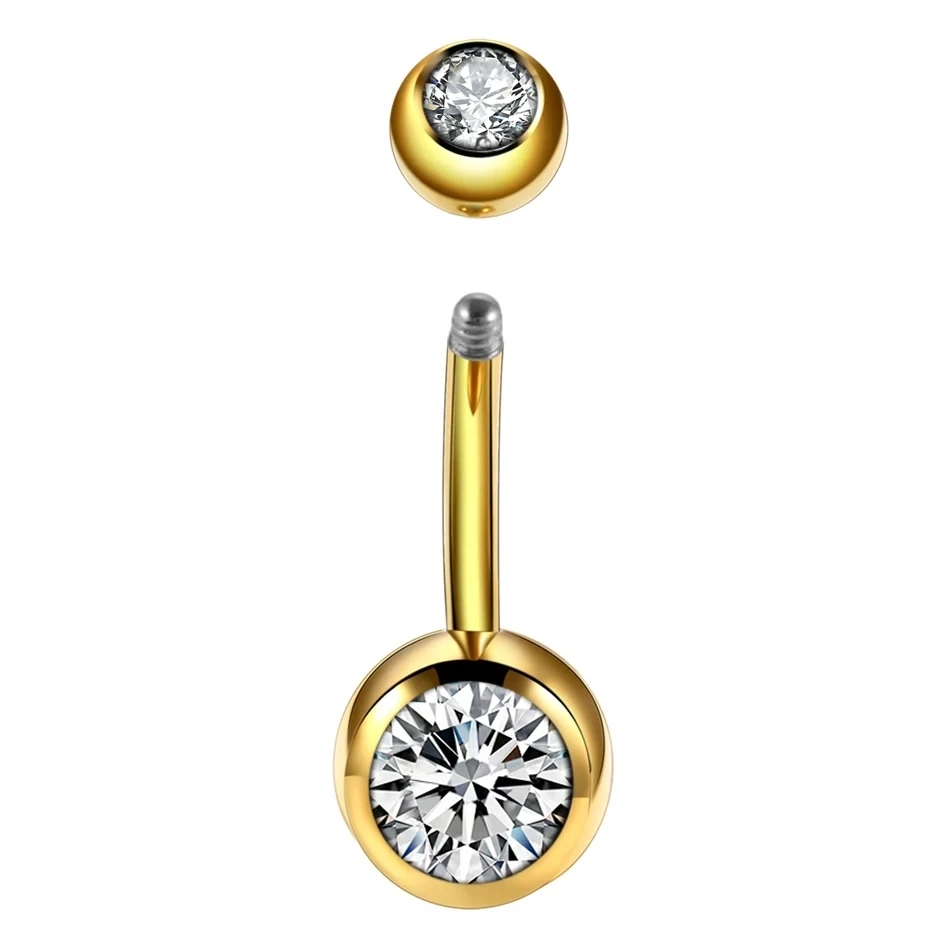 10 stks/partij G23 Titanium Navelpiercing Navel Earring Goth Crystal Buik Piercing Sieraden voor Sexy Vrouwen Navel Piercing 14G