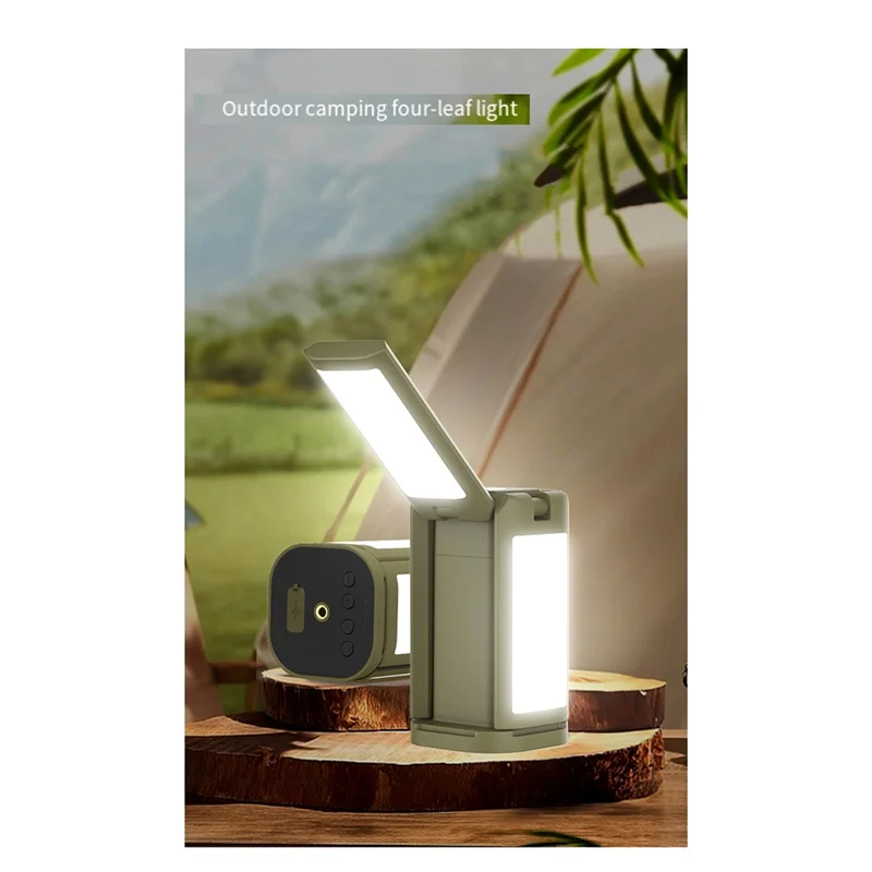 

【Hot Cake】Folding Camping Lantern Rechargeable, 14000Mah LED Light For Tent Outdoor, IPX5 Waterproof, 6000LM Camping Lights