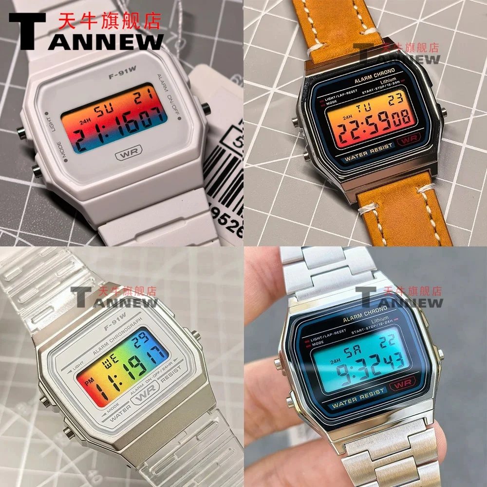Ultimate Mod Kit for Casio F-91W A158W A168 Includes STN HD Display Rainbow Gradient Display Sticker Complete Watch Makeover Set image 3