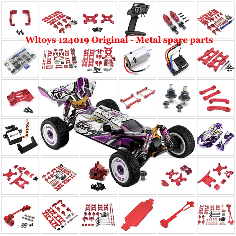 

WLtoys 124019 124017 124007 1/12 RC Remote Control Car Metal Upgrade Parts Piece Set Car Accessories Traxxas Trx4 Servo Motor