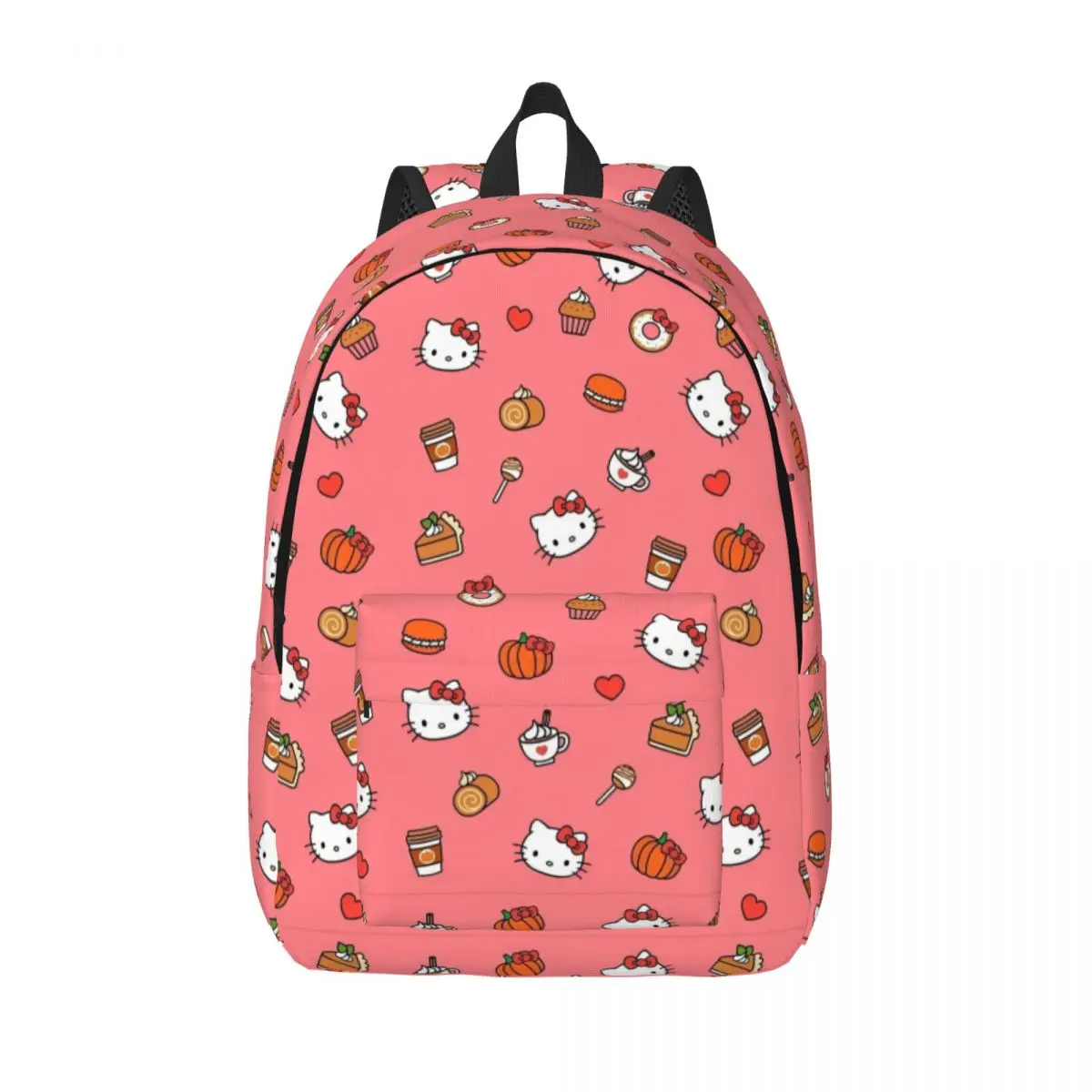 

Рюкзак Hello Kitty для начальной школы, студенческий рюкзак с милым котом, сумка для книг для мужчин и женщин, холст, спортивный рюкзак