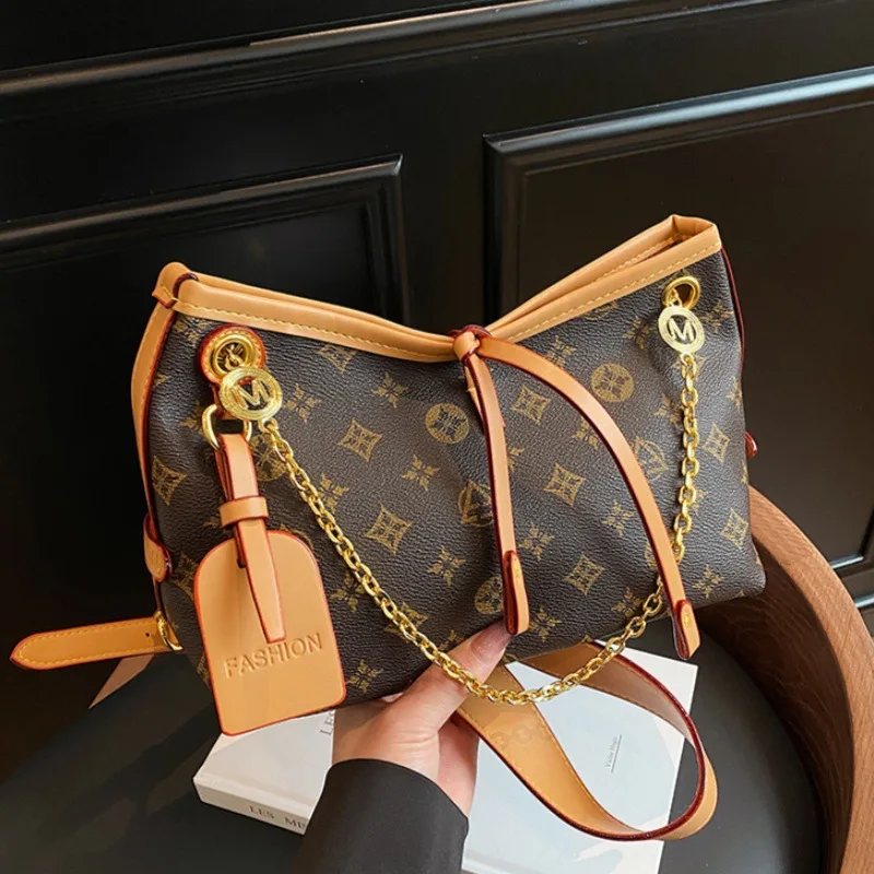 

Вместительная сумка-тоут для женщин – новая универсальная сумка через плечо с цепочкой, премиальная сумка для поездок на работу, стильная на каждый день