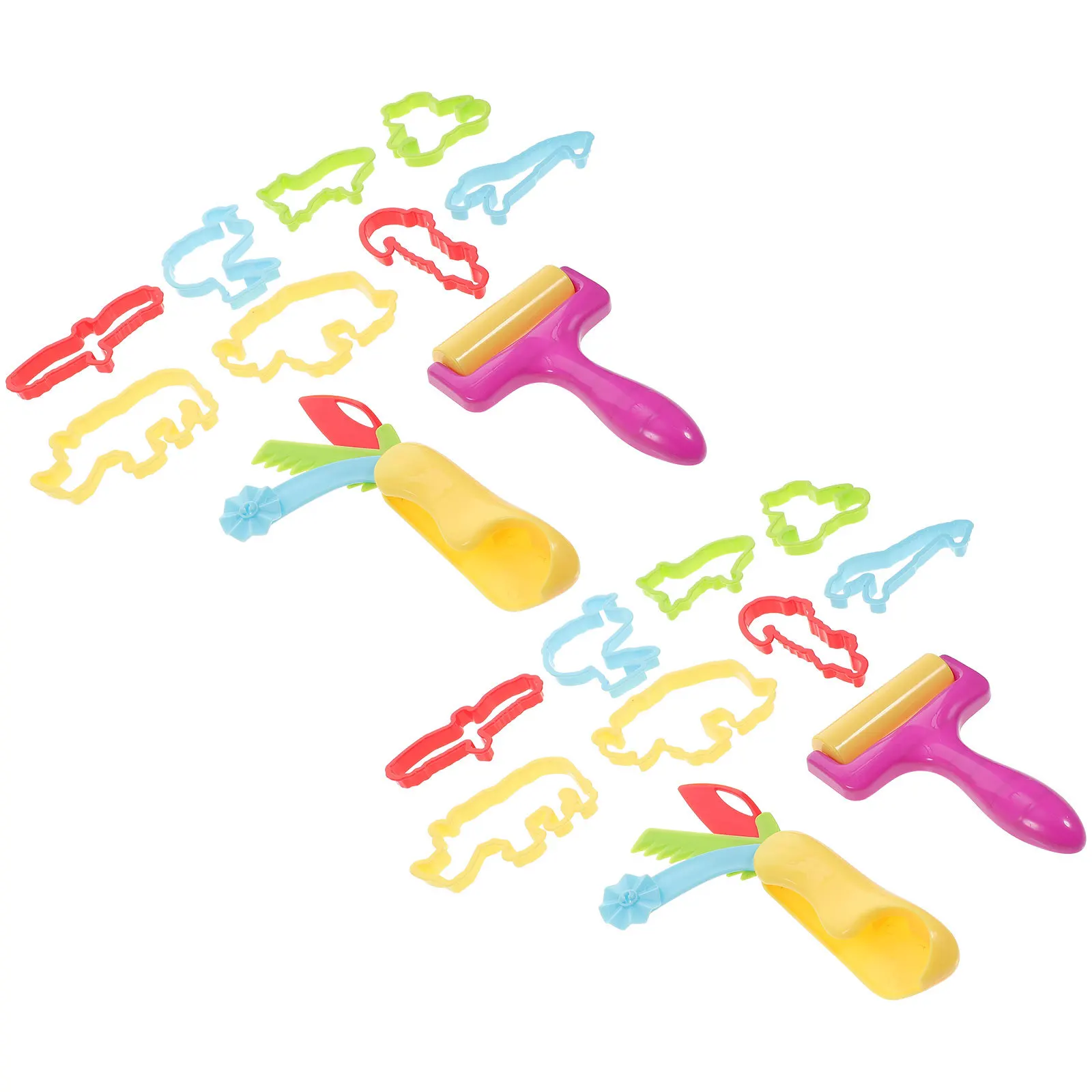 20 قطعة مجموعة قوالب الطين الملونة للأطفال قوالب البلاستيسين الإبداعية DIY بها بنفسك أدوات النمذجة الخبز الأطفال الحرفية الفنية