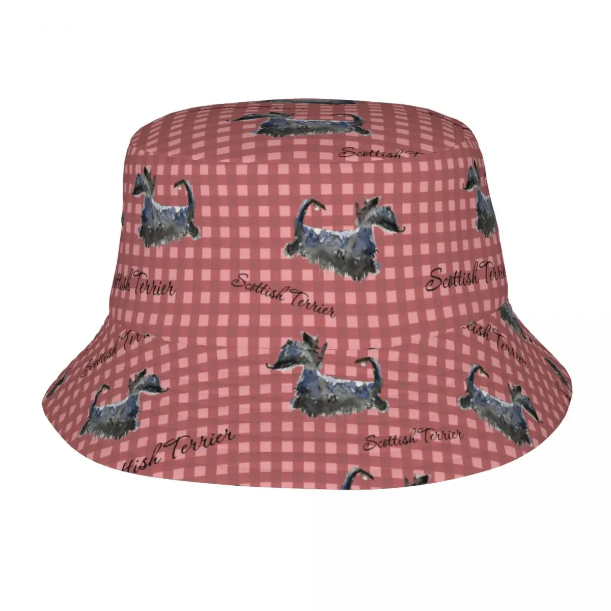 Scottish Aberdeen Scotch Terrier Bucket Hat for Travel Animal Dog Lover Field Hat Trendy Packable for Camping Caps Session Hats