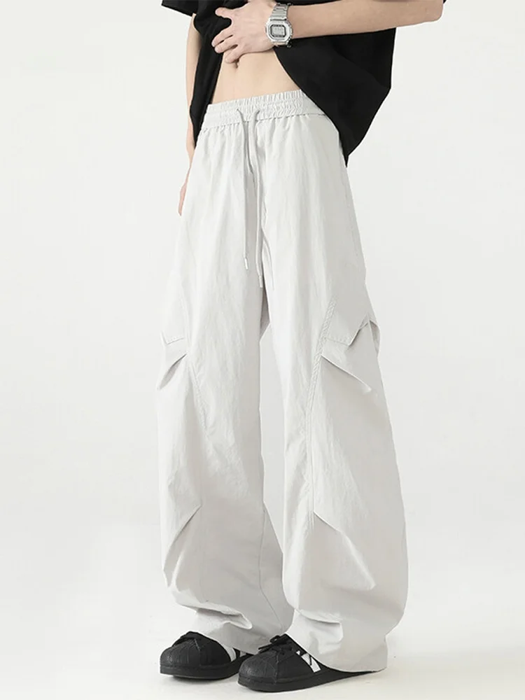 

American Sle Qui Dry Workwear Paratrooper Pants Men Summer Mountain Sports Climbing Loose Wide Leg