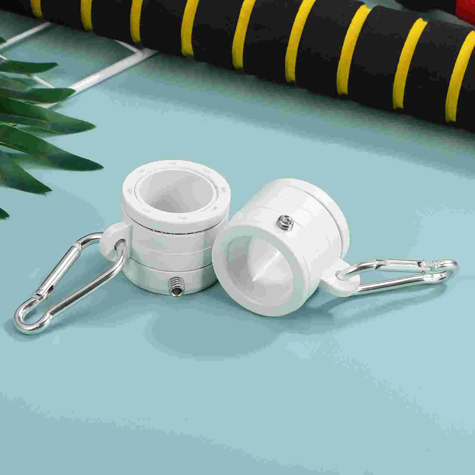 

Flag Pole Swivel Rings Flagpole Kit with Clip Mounting Belt White Plastic Holder