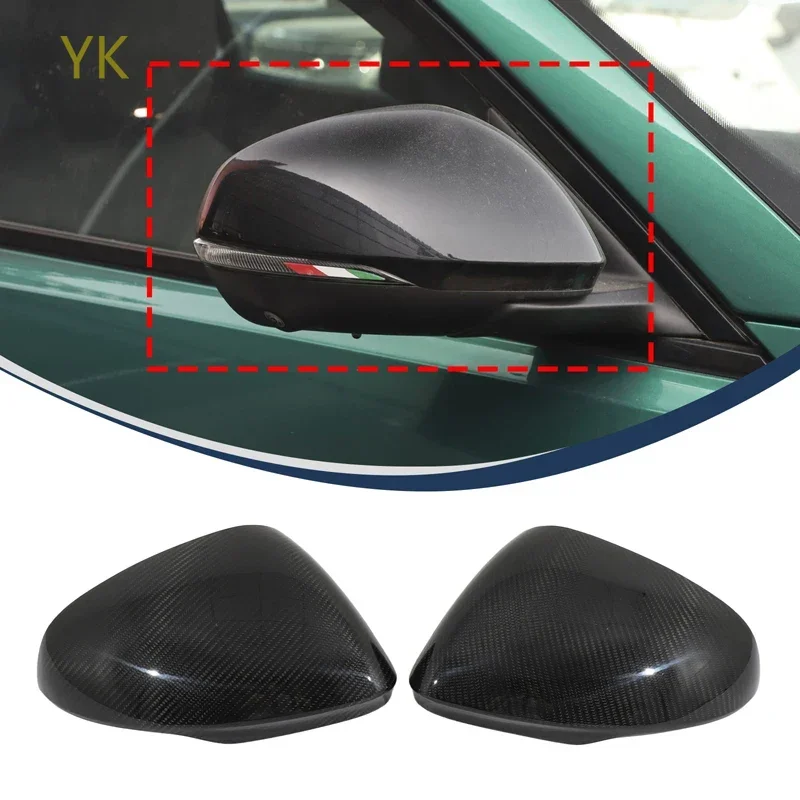 

For Alfa Romeo Tonale 2022-2024 Real Carbon Fiber Car Side Rearview Mirror Cover Trim Sticker Car Accessories