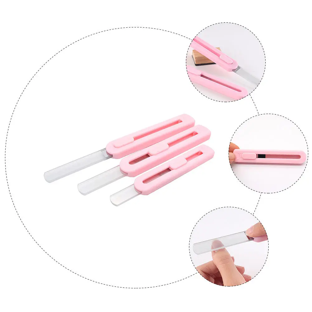 

3Pcs Glass Nail Files High-End Polishing Manicure Tools Portable Durable Nail Care for Women Polishing Manicure Tools