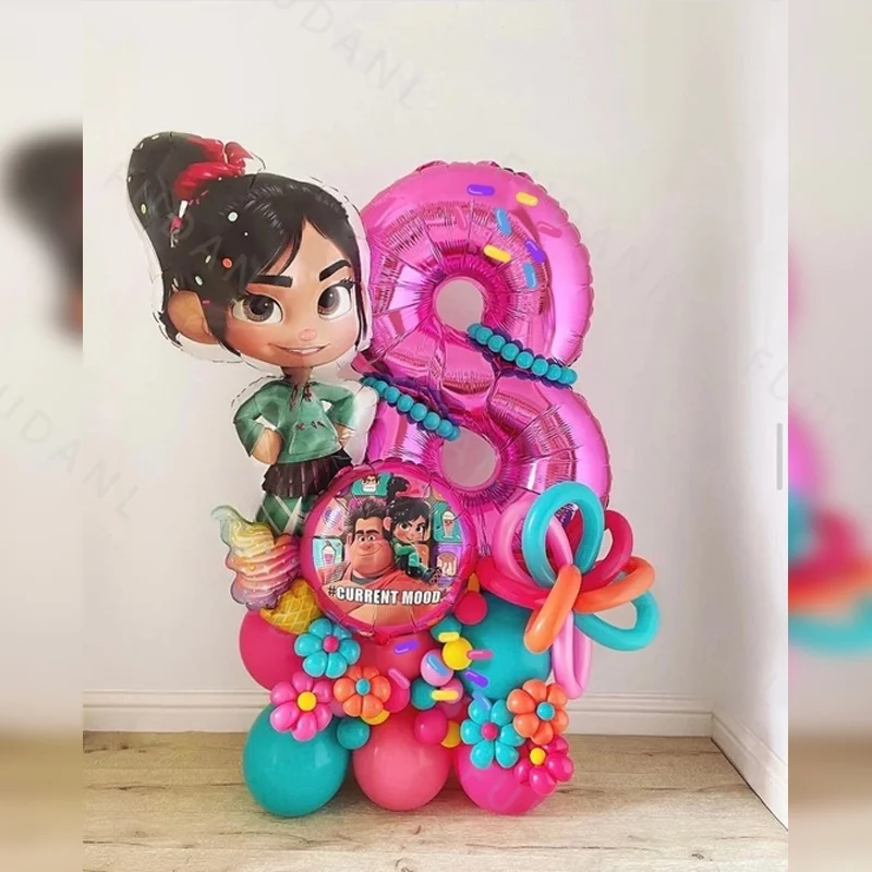 75pcs Disney Wreck-It Ralph Party Balloons Vanellope Balloons 32