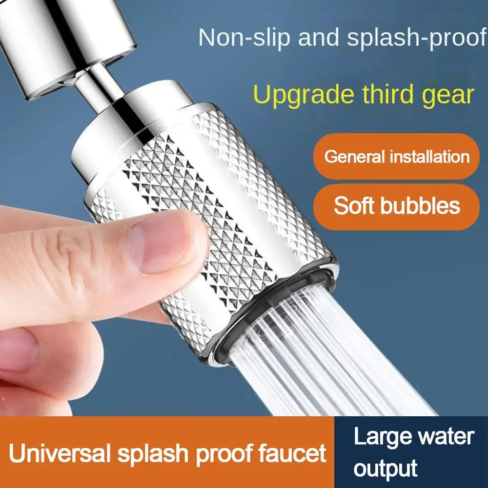 

Rotatable Faucet Nozzle Anti-splash Water Outlet Taps Taps Lengthen Extender 3 Mode Adjustable Water Saving Diffuser Nozzle
