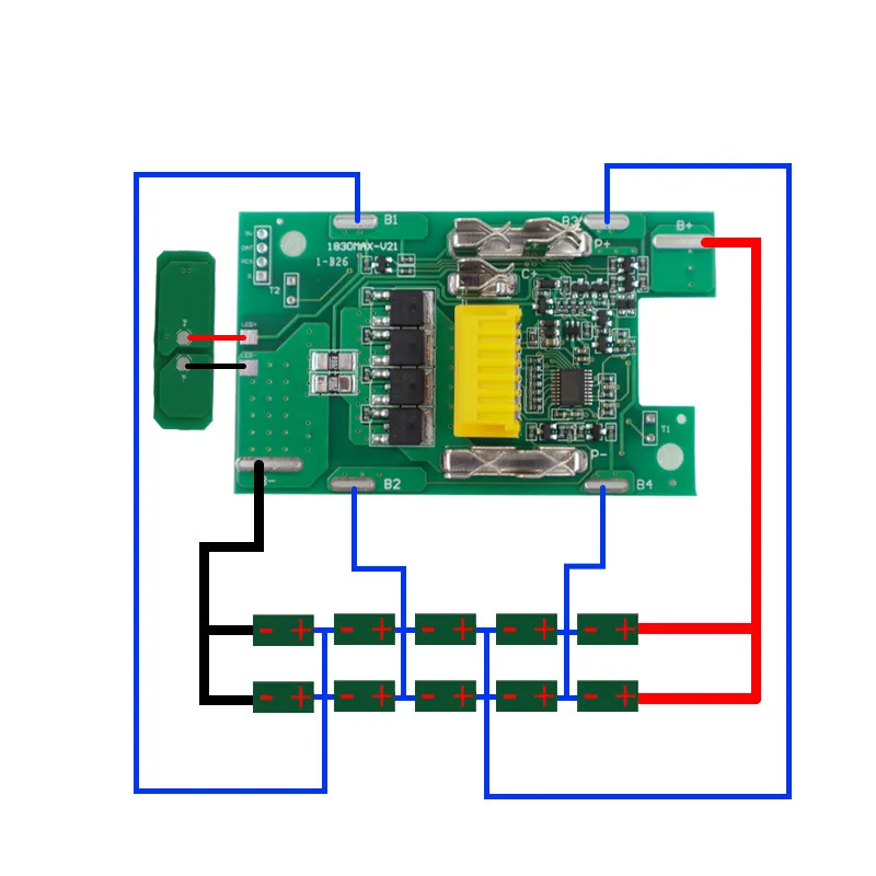 For Makita 18V Battery Box BL1830 10X21700 Lithium ion Battery Case PCB Charging Protection Circuit Board Case BL1845 8.0/10.0Ah