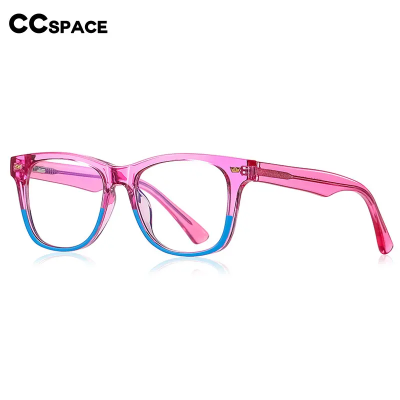 54574 Fashion Youth Candy Color Anti-Blue Light Glasses Frame Brand Stitching Color Optical Prescription Eyeglasses Frame