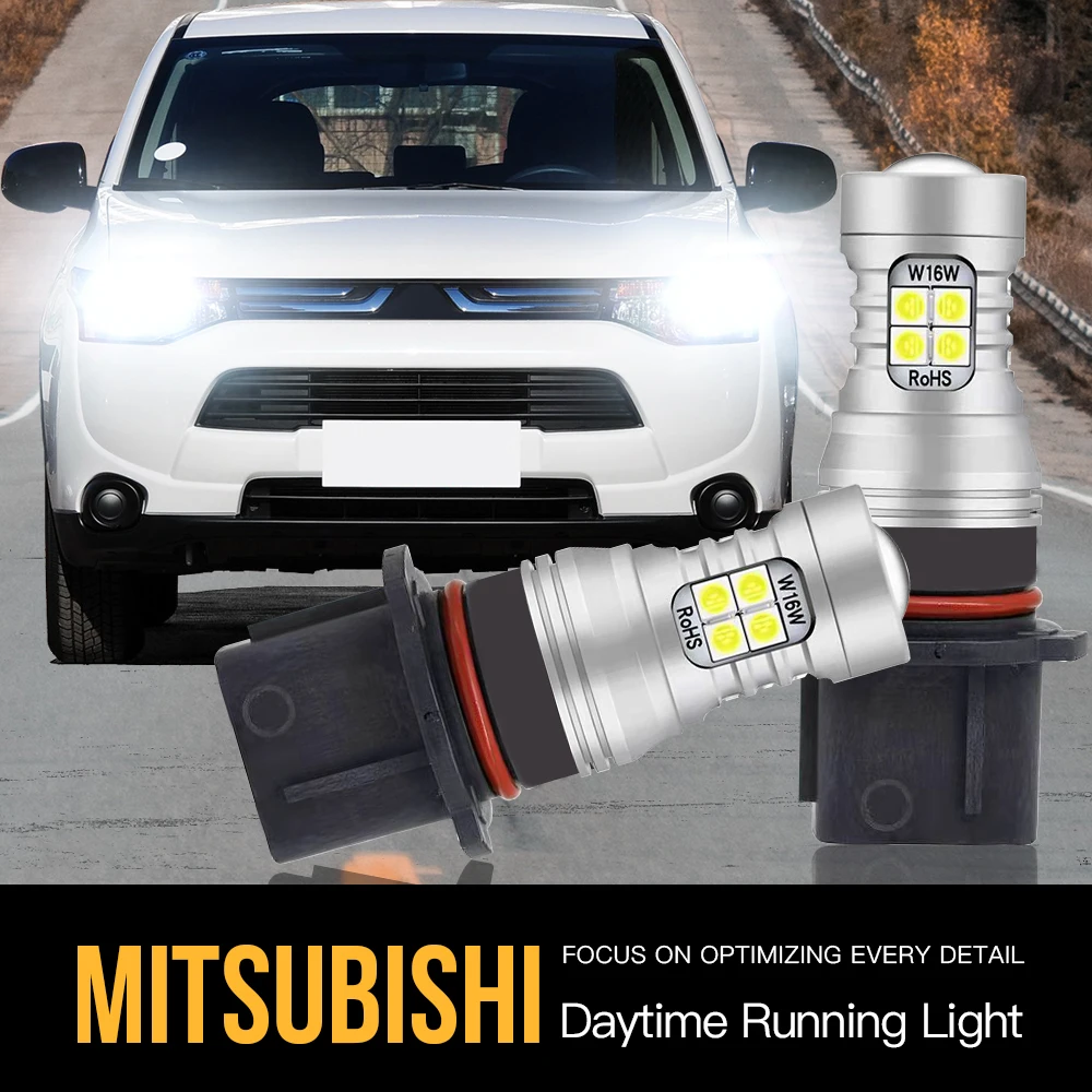 

2pcs P13W Canbus Error Free LED Daytime Running Light DRL Bulb Lamp For Mitsubishi Mirage Outlander 2012-2015 Shogun Sport 3