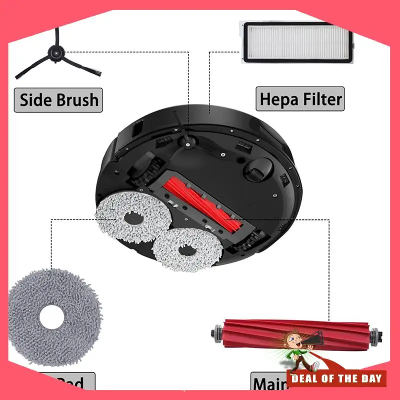 مجموعة ملحقات التسليم لمدة 24 ساعة لقطع غيار المكنسة الكهربائية Roborock Qrevo S/Qrevo Maxv/Qrevo Pro/Qrevo PLUS