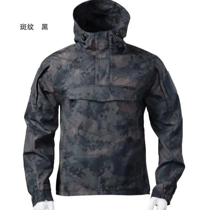 GORKA Camouflage Black Night Atacs Men Uniform Hoodie Suit
