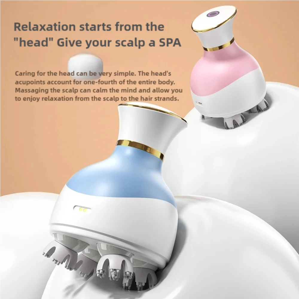 جهاز تدليك جديد متعدد الوظائف قابل لإعادة الشحن هدية ثلاثية الأبعاد لتدليك فروة الرأس أداة العلاج الطبيعي