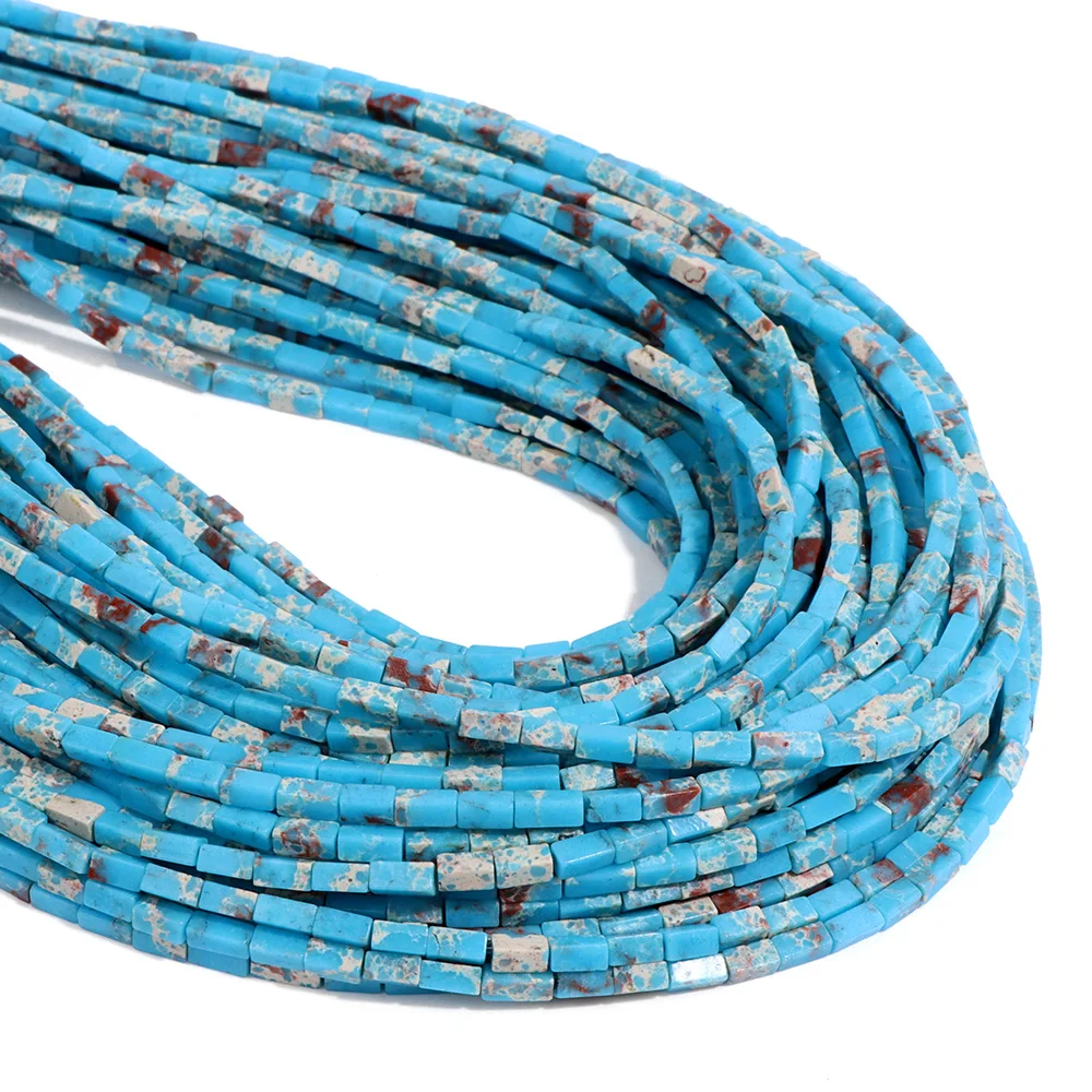 Natural Stone Rectangle Cube Beads for DIY Accessories