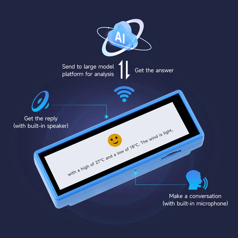 ESP32-S3 3.49 بوصة تعمل باللمس DeepSeek AI Chat Box 3.49 بوصة شاشة سعوية 172 × 640 N16R8 مجلس التنمية لـ XiaoZhi #5