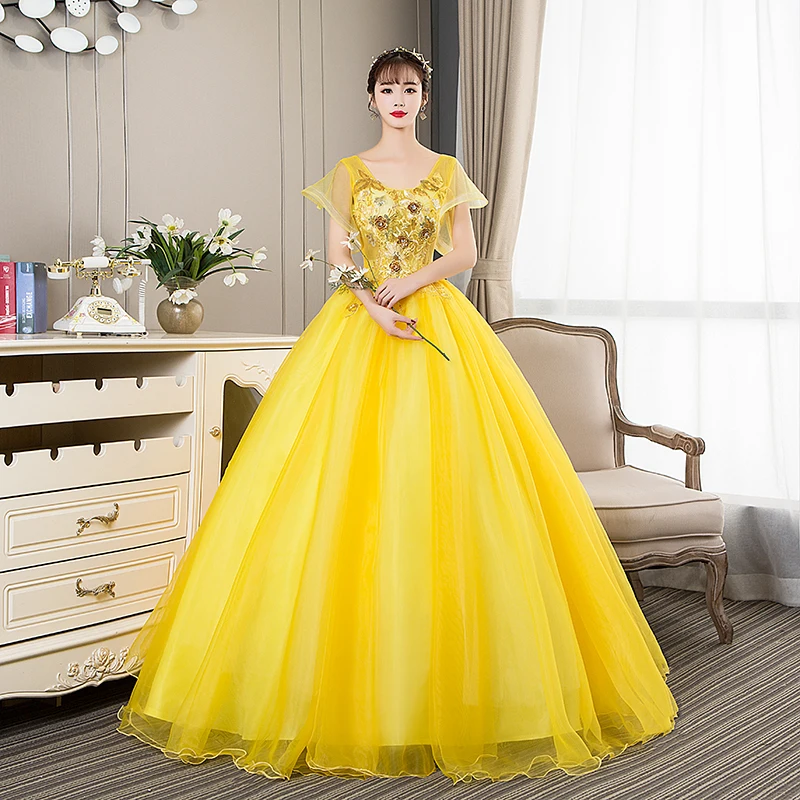 Bonbon Farbe Quince anera Kleider Mode V-Ausschnitt ärmellose Ballkleid Kleid Pailletten Blume elegante lange Suknia Balowa benutzer definierte Größe