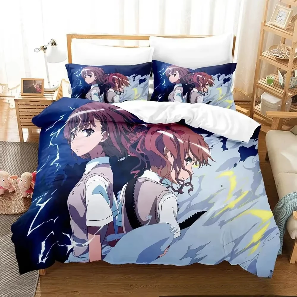 

Misaka Mikoto A Certain Magical Index Railgun Bedding Set Boys Girls Twin Queen King Size Duvet Cover Pillowcase Bed boys Adult