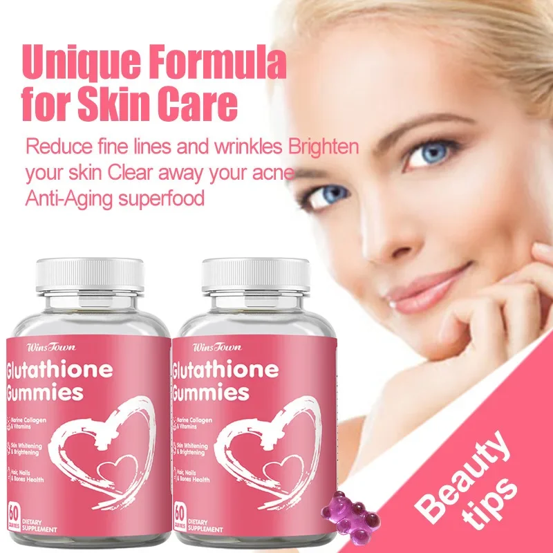 

1 bottle of glutathione gummy candy beautifies the skin improves immunity balances nutrition promotes fat metabolism