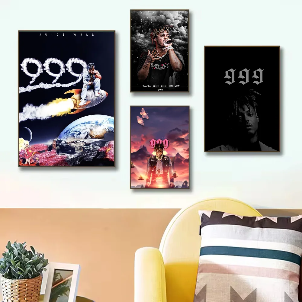 juice hip-hop Juice WRLD Poster Poster HD art sticky wall waterproof home living room bedroom bar aesthetic decoration