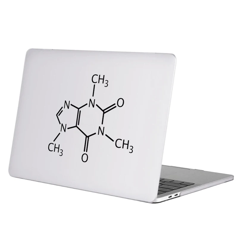 Caffeine Molecule Vinyl Laptop Sticker for Apple Macbook Air 13 Pro 14 16 Retina 12 15 Inch Mac Skin Acer Nitro 5 Notebook Decal