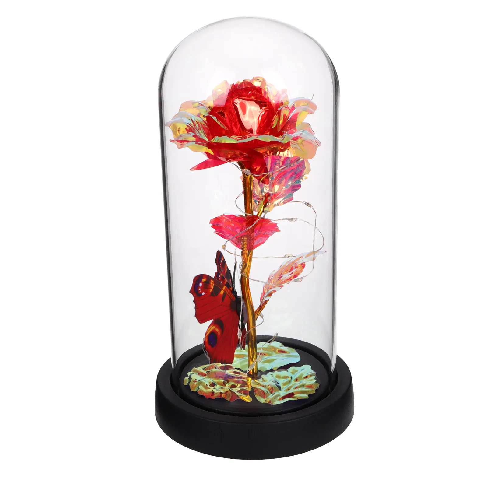 

Glass Dome Bright Color Simulation Lamp Romantic Valentine Anniversary Birthday Present Decorative