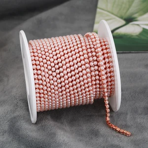 Goldener Perle Strasskettenbecher, dichtes Glas, Bauchmuskeln, Kleidung, Kleidung, 2 mm, 3 mm, 10 Richter 10 Hauptverkäufe Baby Thermalband Baby - №6