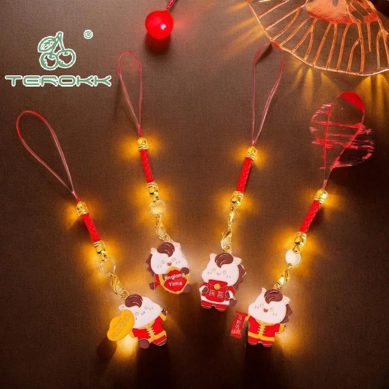 Год-лошади-креативный-металлический-брелок-мультфильм-зодиакальная-лошадь-кулон-сумка-подвесное-украшение-Новый-год-благословение-подарок