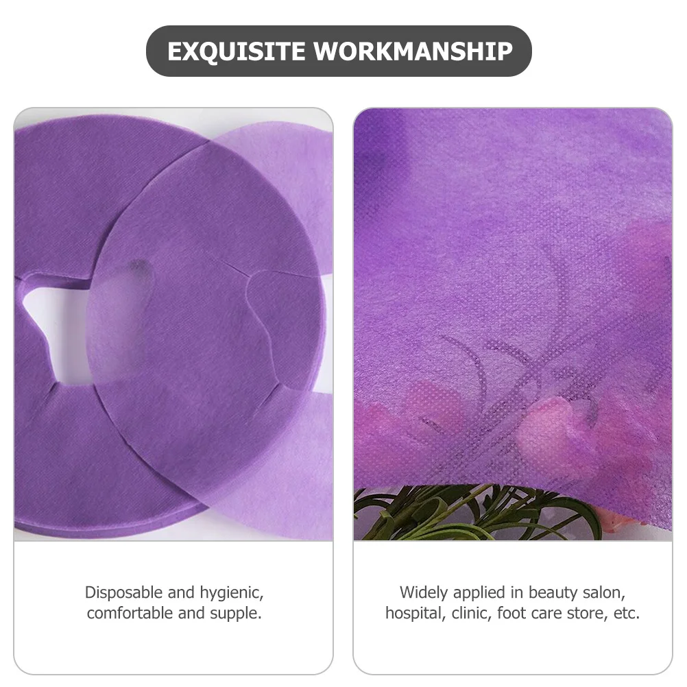 

Face Massage Cover Disposable Headrest Cradle Covers Breathable Pillow Rest for Massage Table Bed Sheets Hole Pad