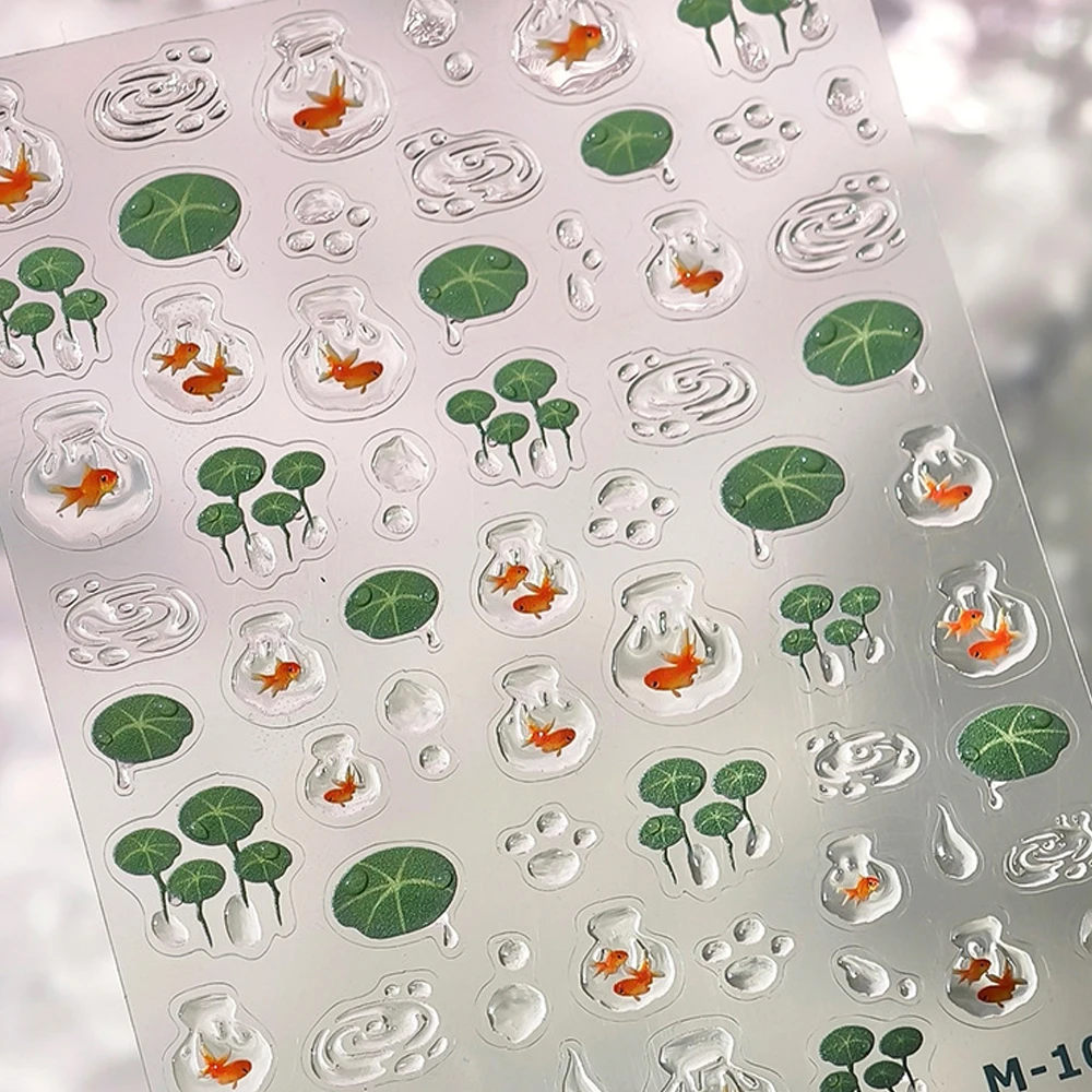 الليزر الشظية ستار المحيط دولفين الحوت الضحل من فقاعات الأسماك الكائنات البحرية البحرية مسمار الفن ملصق ذاتية اللصق مانيكير مائي #3