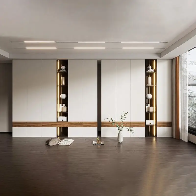 Finely Designed Closet High Quality Glass Door Powder Coated Aluminum Alloy Wardrobe Long Lasting and Durable Storage Cabinet