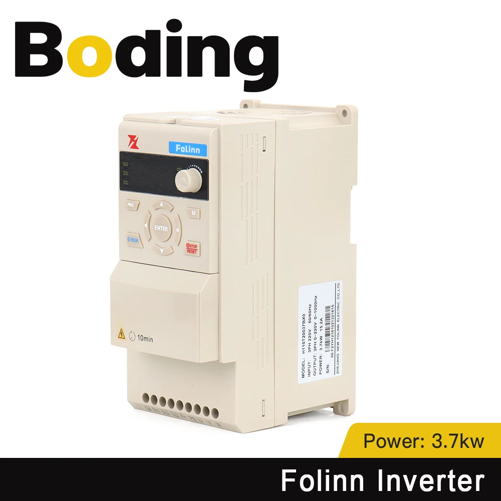 BODING CNC VFD Inverter 1.5-5.5kw Frequency Converter Inverter 220V 380V Adjustable Speed Driver use for CNC Router Machine